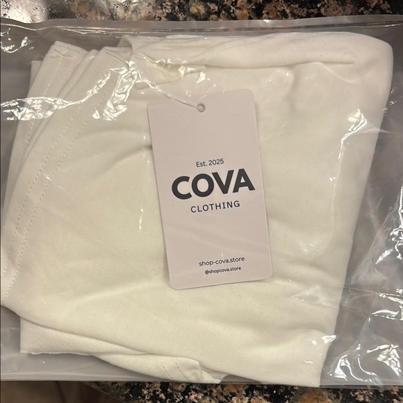 White Boxy Cinched Waist Tee with Oversized Sleeves - Picture 2 of 3